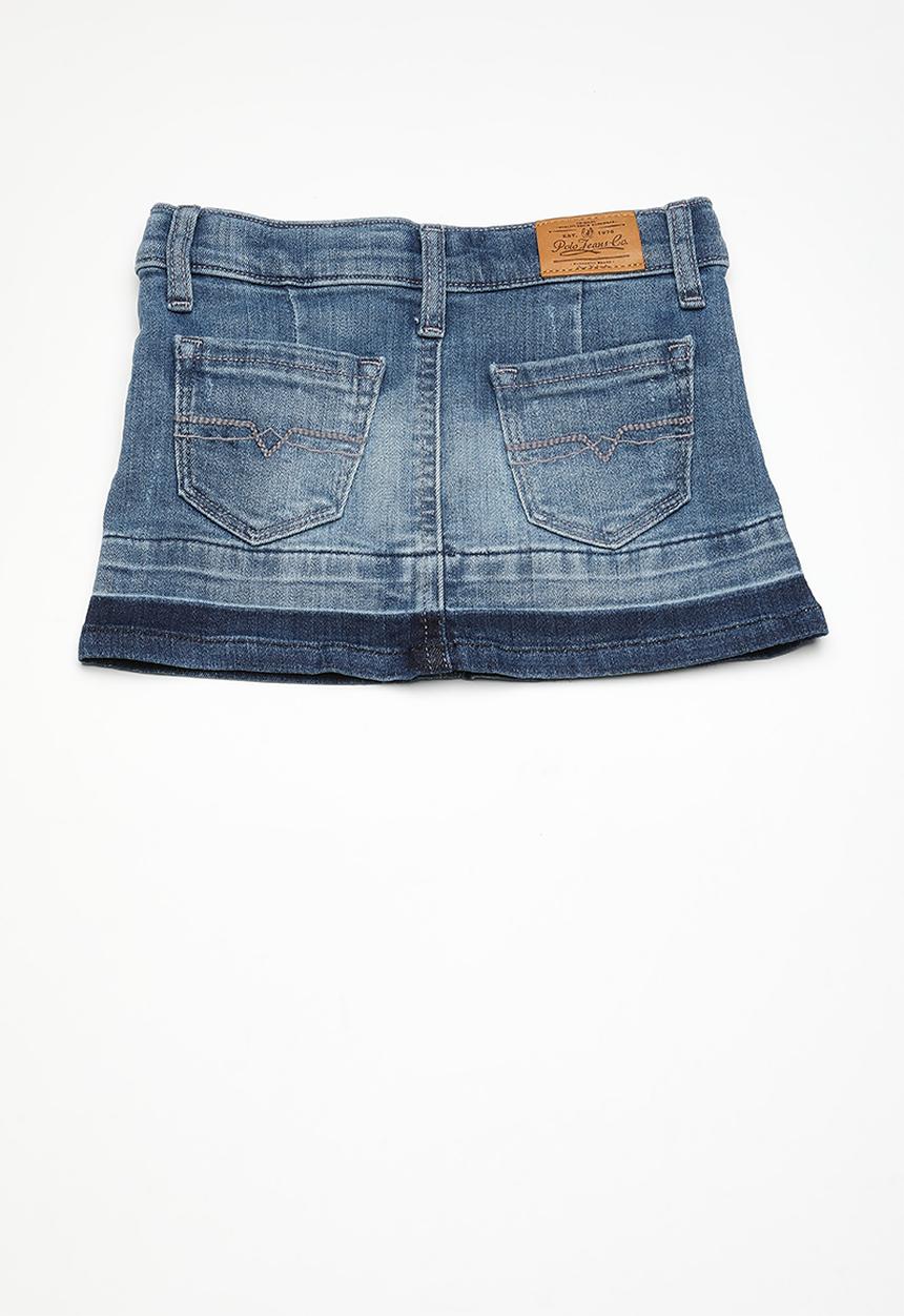 POLO - Emma denim skirt - blue