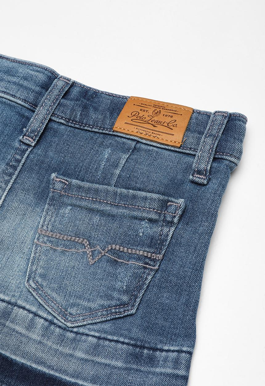POLO - Emma denim skirt - blue