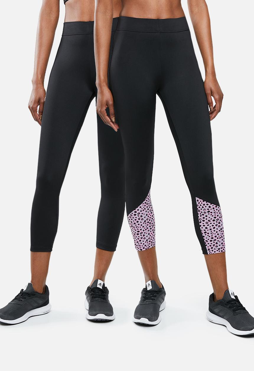 Superbalist - Core leggings 7/8 length 2 pack - black & pink