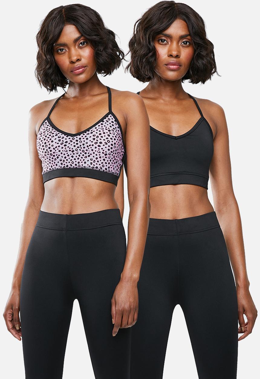 Superbalist - Core bra 2 pack - black & purple