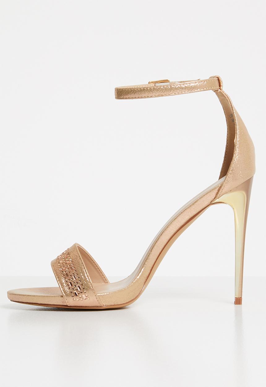 SISSY BOY - Ankle strap heels - rose gold