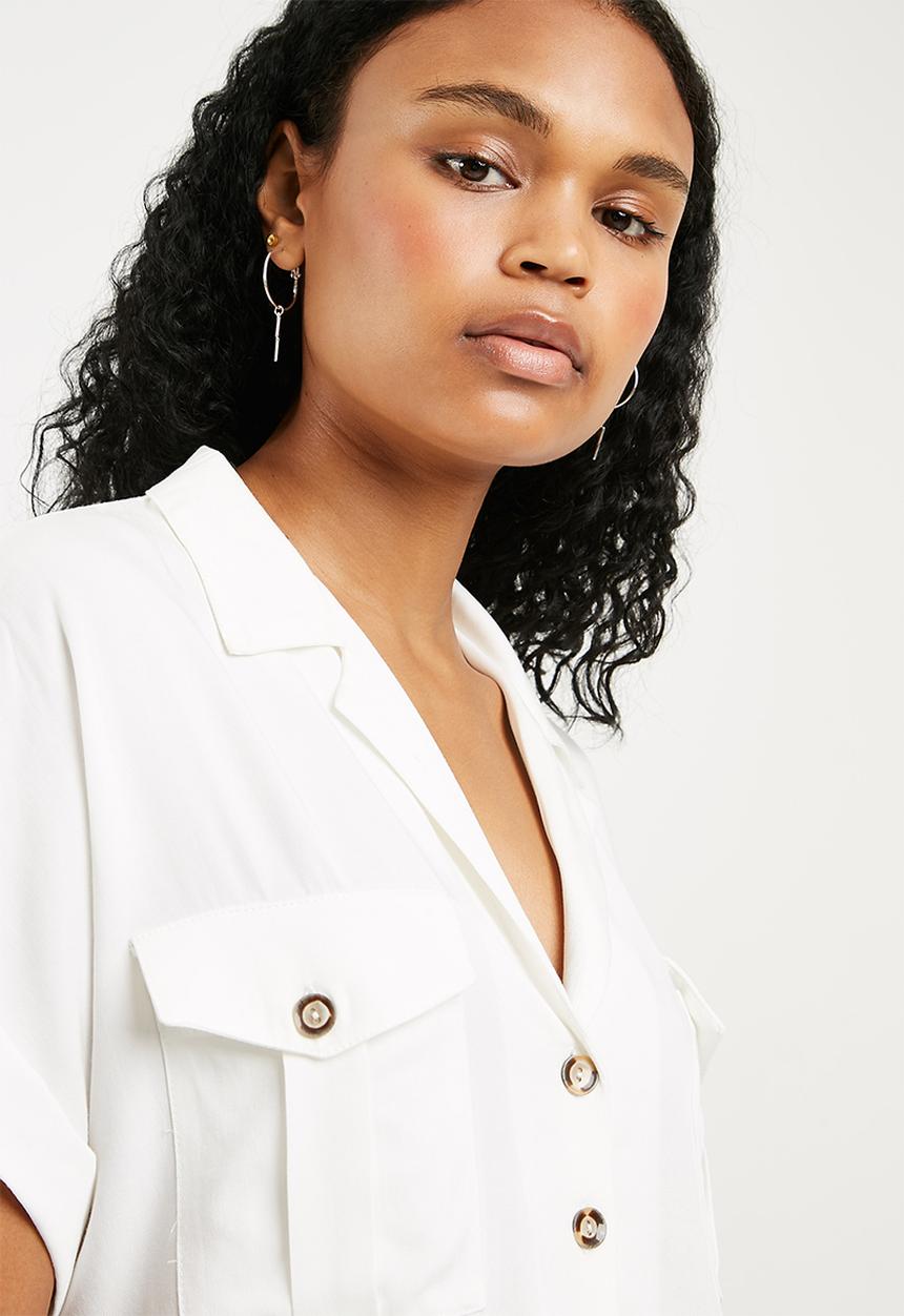 Superbalist - Utility shirt - ivory 