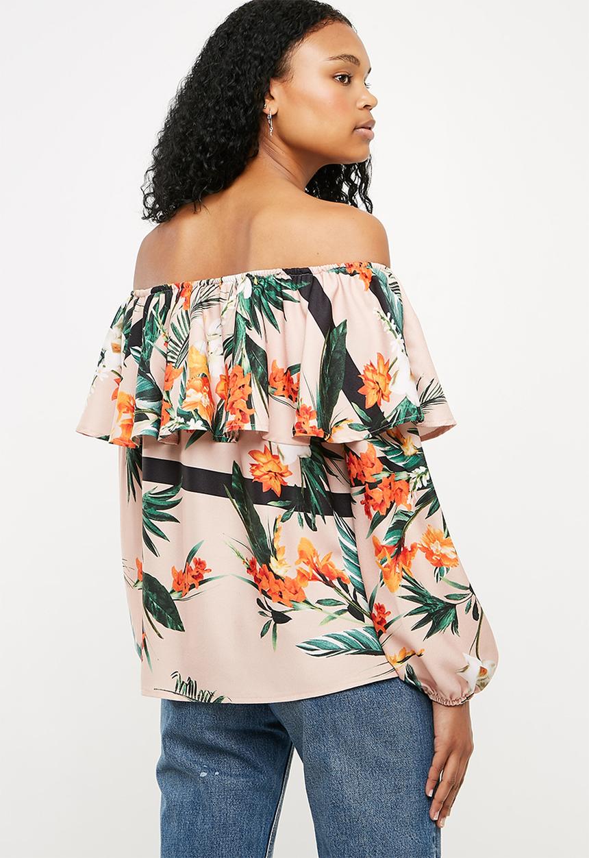 Superbalist - Frilled off the shoulder blouse - multi