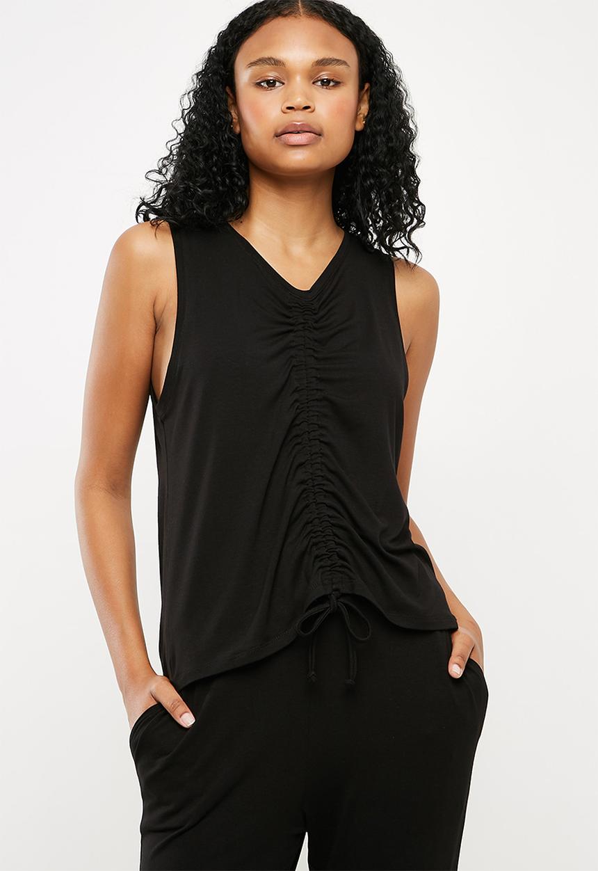 Superbalist - Drawstring detail vest - black