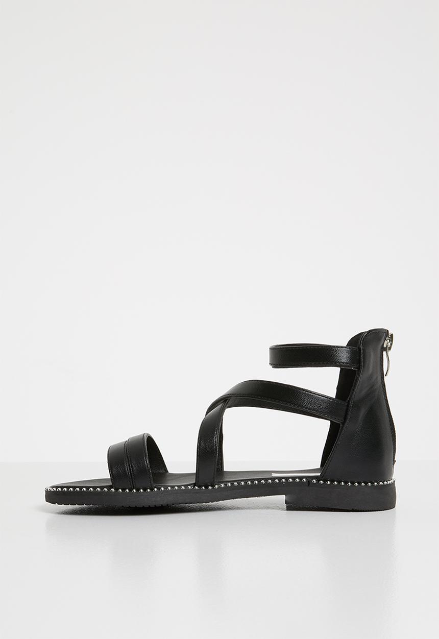 Pop Candy - Gladiator flat sandal - black