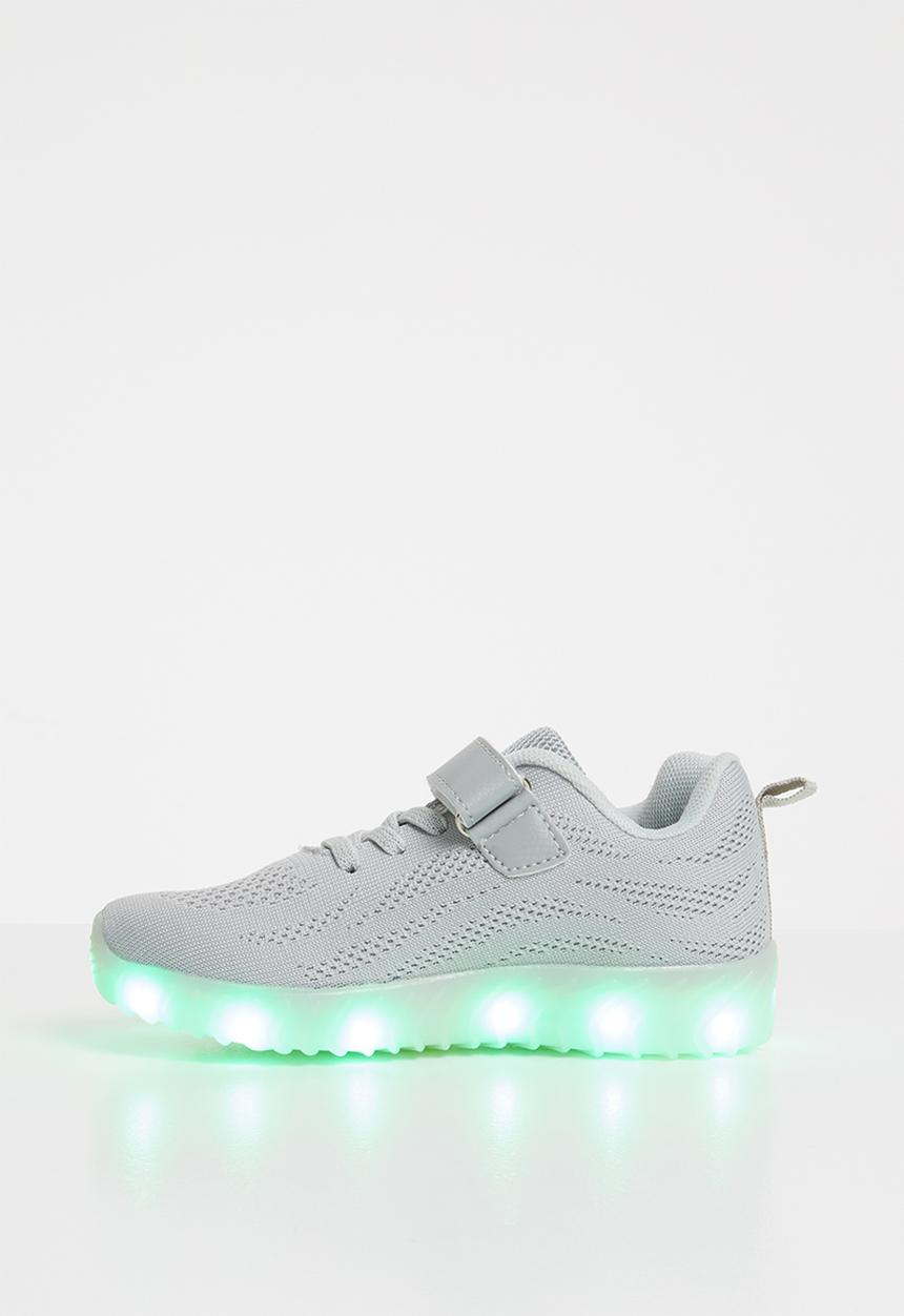 Pop Candy - Light up velcro strap sneaker - grey