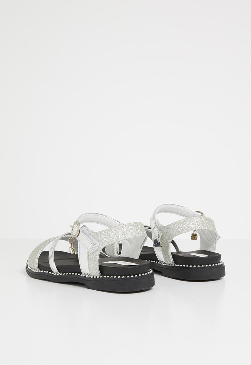 Pop Candy - Metalic crossover sandals - silver