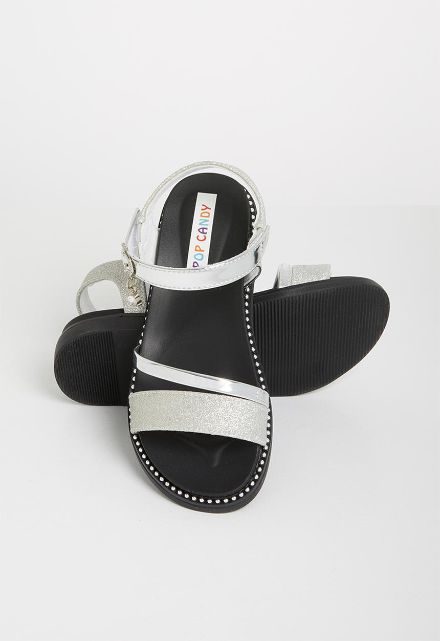 Pop Candy - Metalic crossover sandals - silver