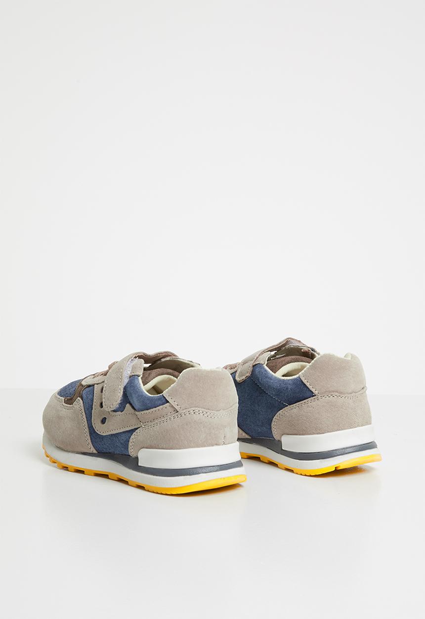 Pop Candy - Leather combo strap and lace sneaker - multi-colour
