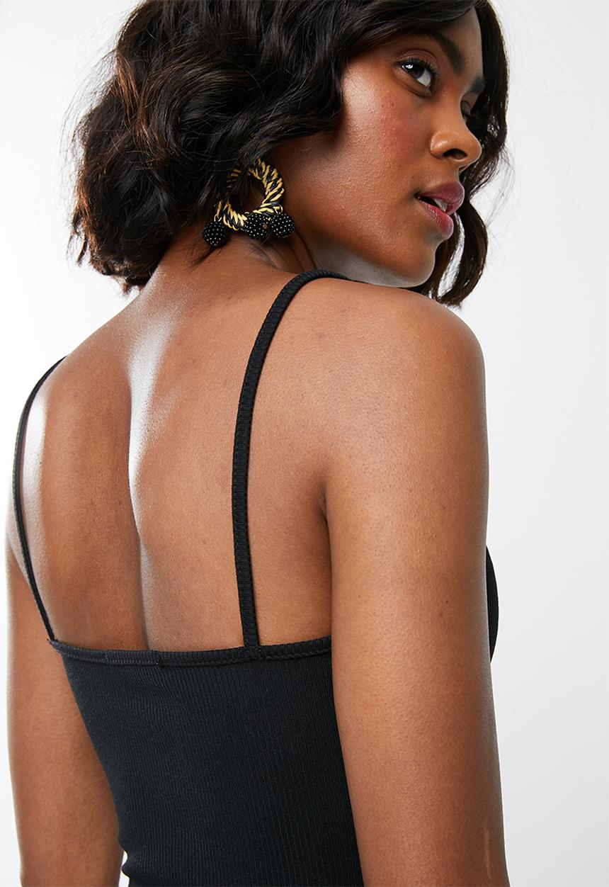 Missguided - Rib culotte jumpsuit - black