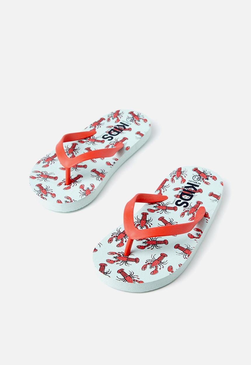 Cotton On - Printed flip flop - red