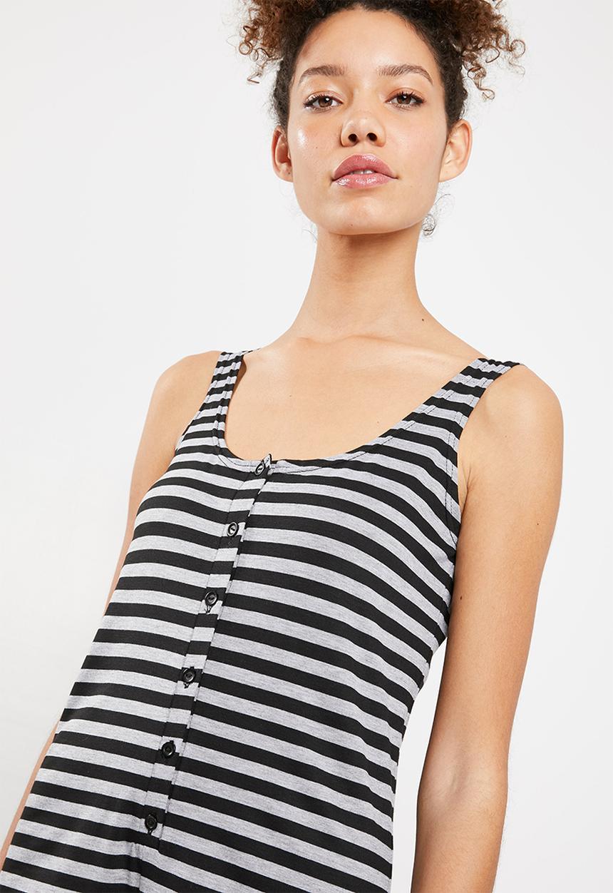 Superbalist - Sleep romper - black & grey