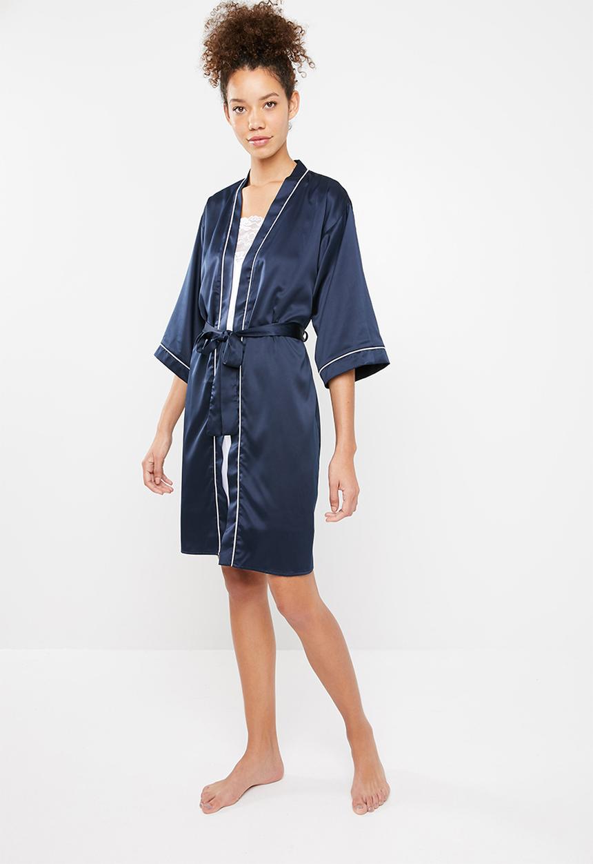 Superbalist - Robe with contrast stitching - navy