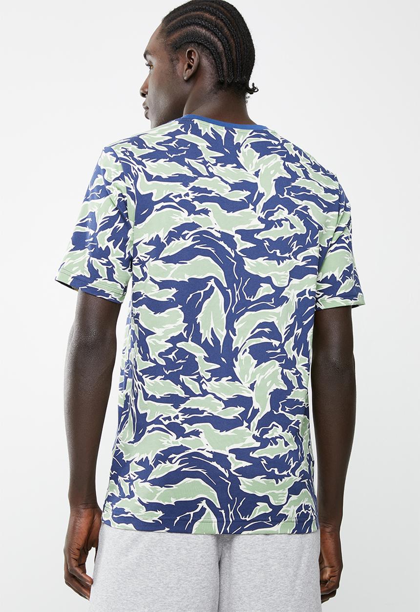 New Balance  - Athletics camo tee - blue & green 