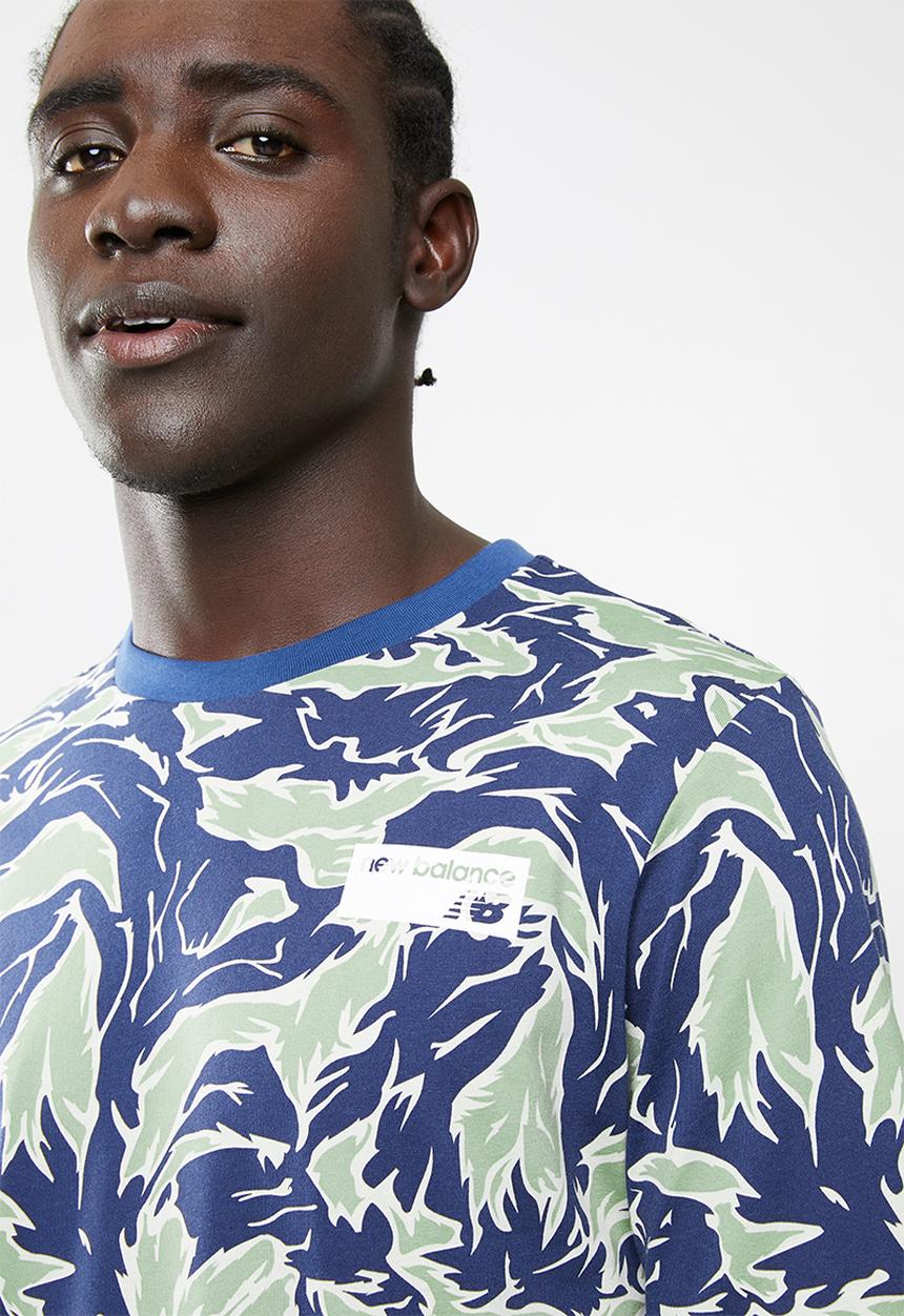 New Balance  - Athletics camo tee - blue & green 