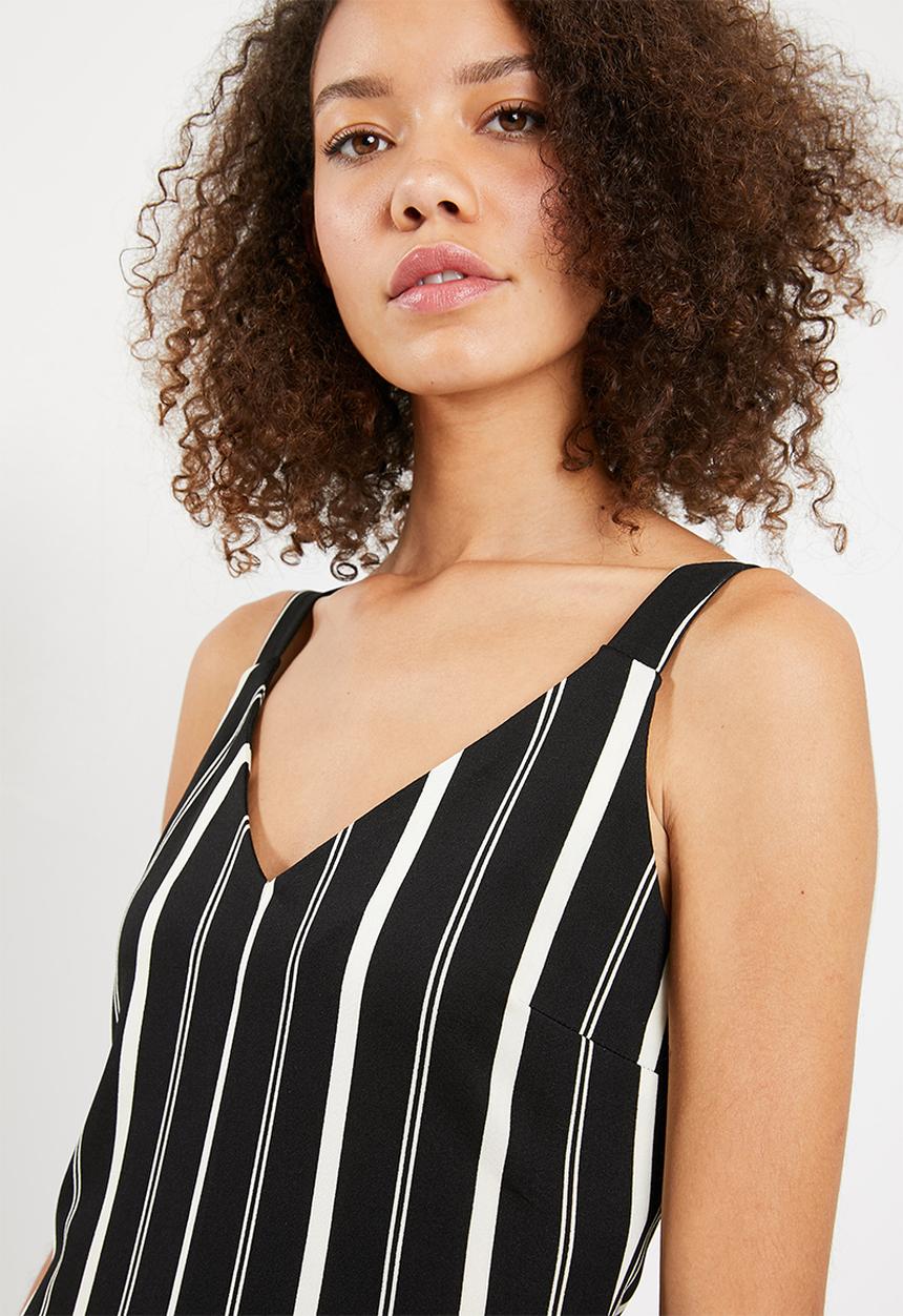 Superbalist - Stripe romper - black & white