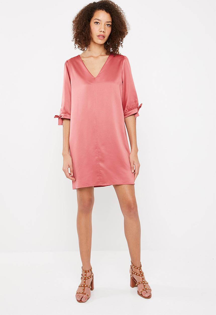 Superbalist - Puff sleeve detail dress - pink