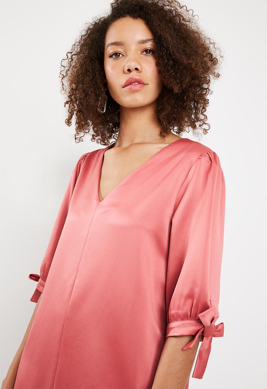Superbalist - Puff sleeve detail dress - pink