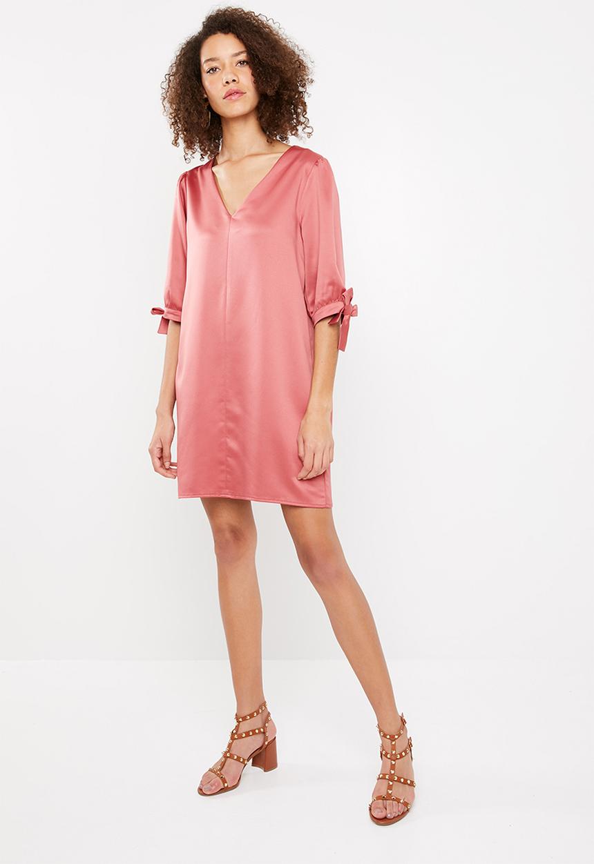 Superbalist - Puff sleeve detail dress - pink