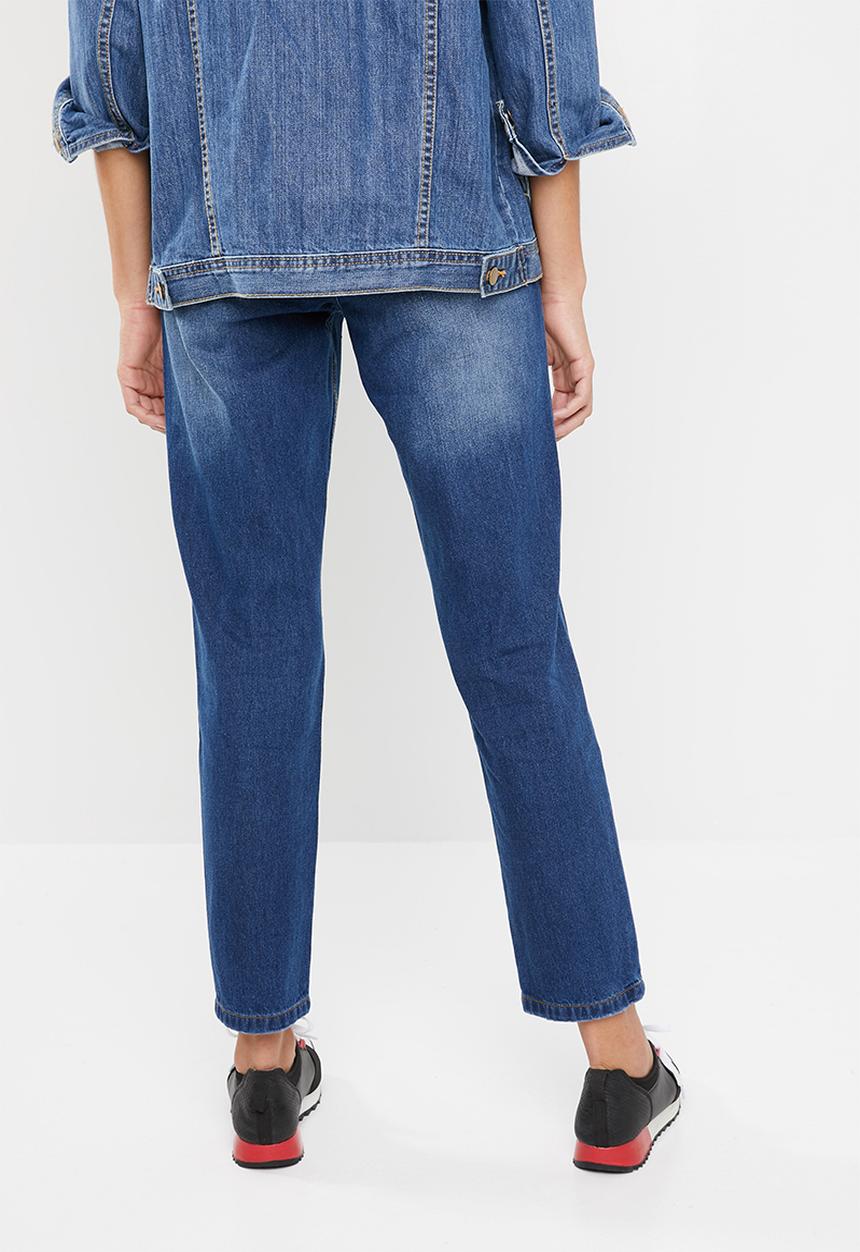 Superbalist - Med wash mom jeans - blue