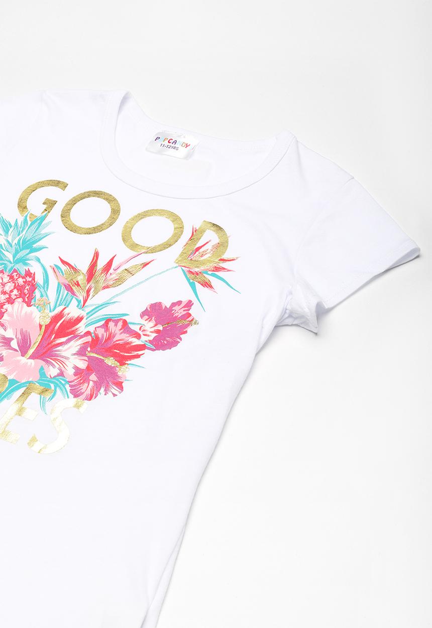 Pop Candy - Printed tee - white