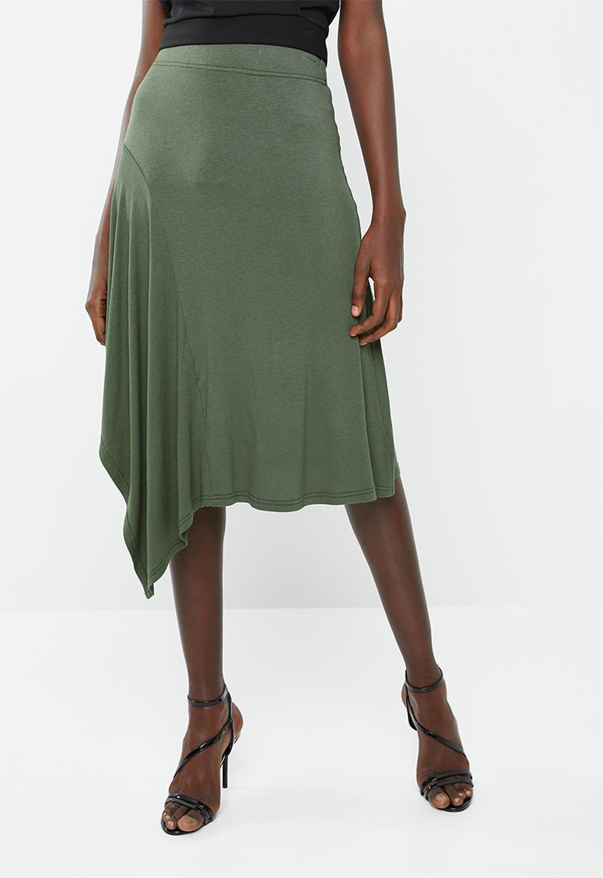 Superbalist - Knit midi skirt - green 