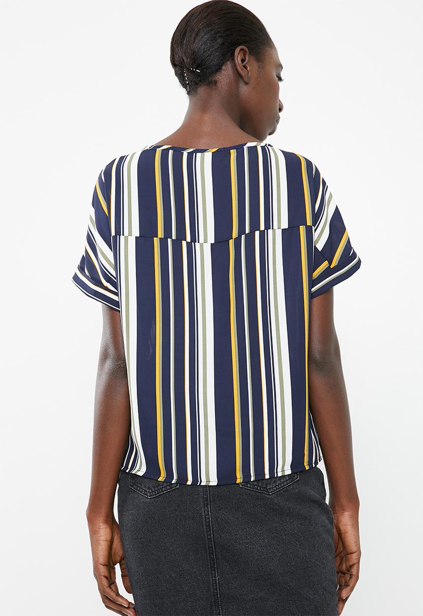 Superbalist - Woven turn back cuff tee - multi