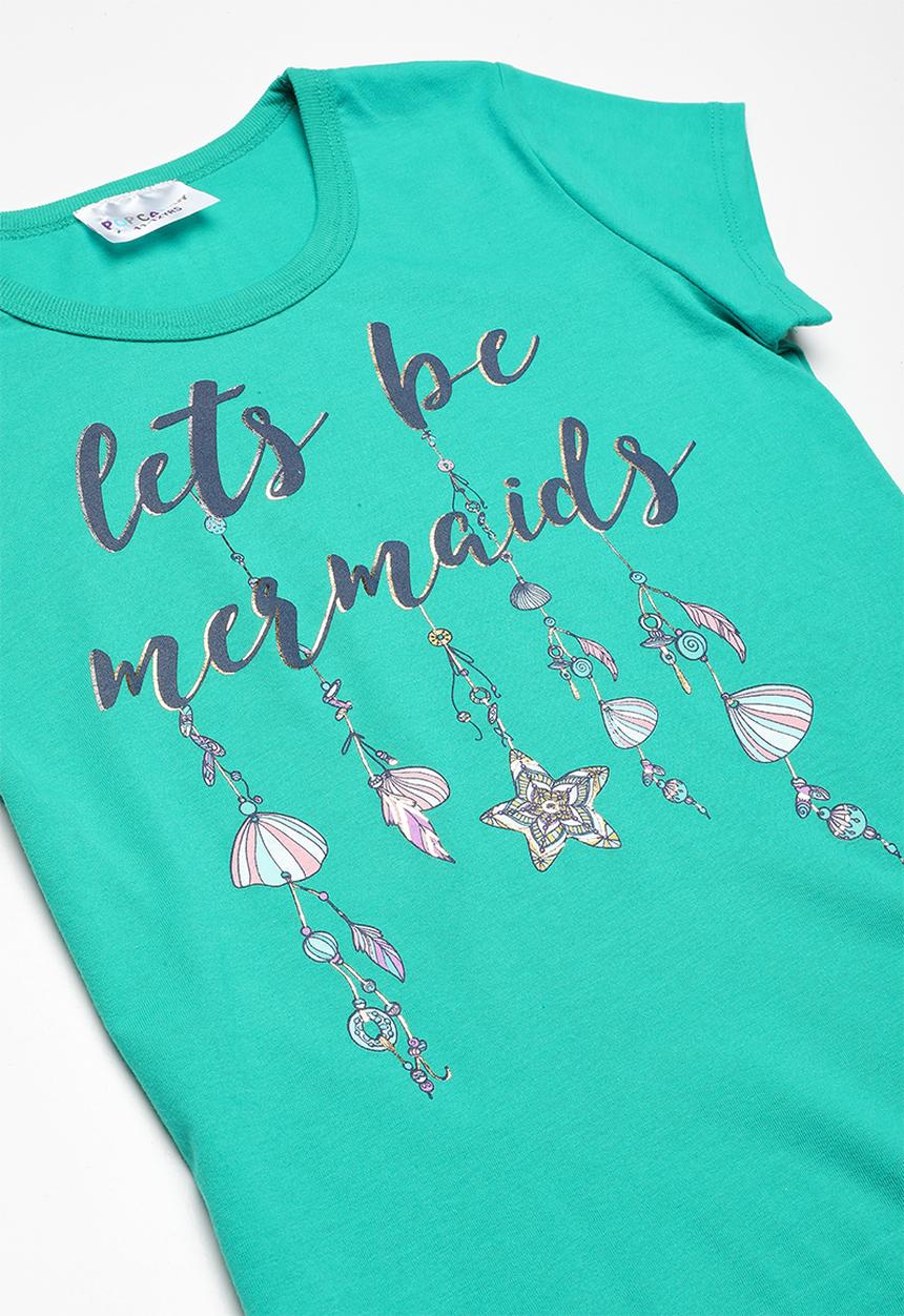Pop Candy - Printed tee - turquoise