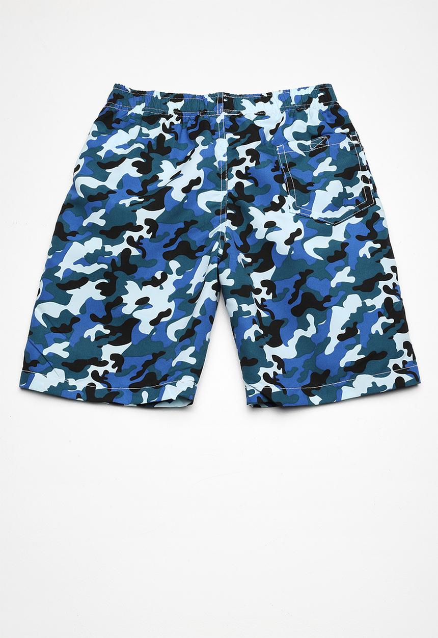 Pop Candy - Army printed boardshorts - blue