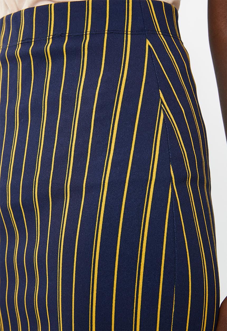 Superbalist - High waisted bodycon skirt - navy & yellow