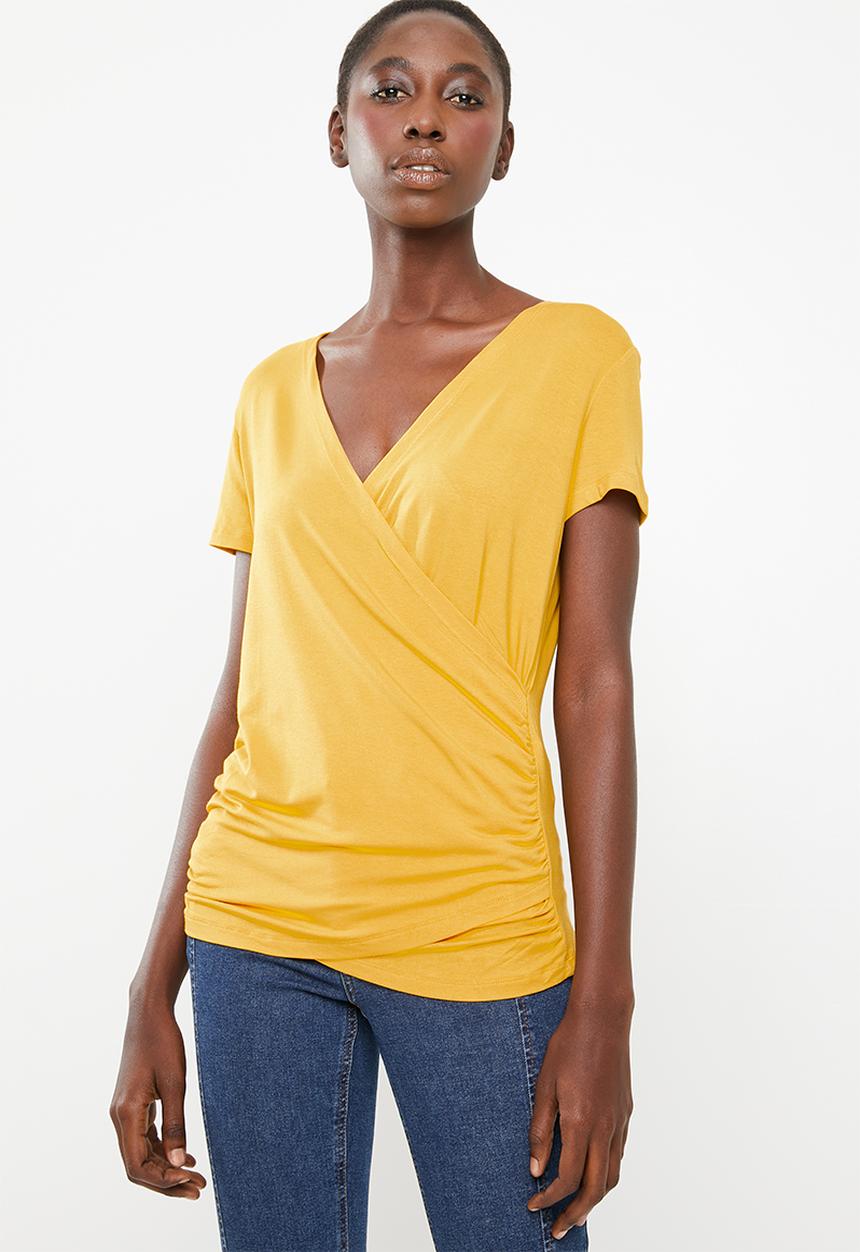edit - Wrap over T-shirt - yellow