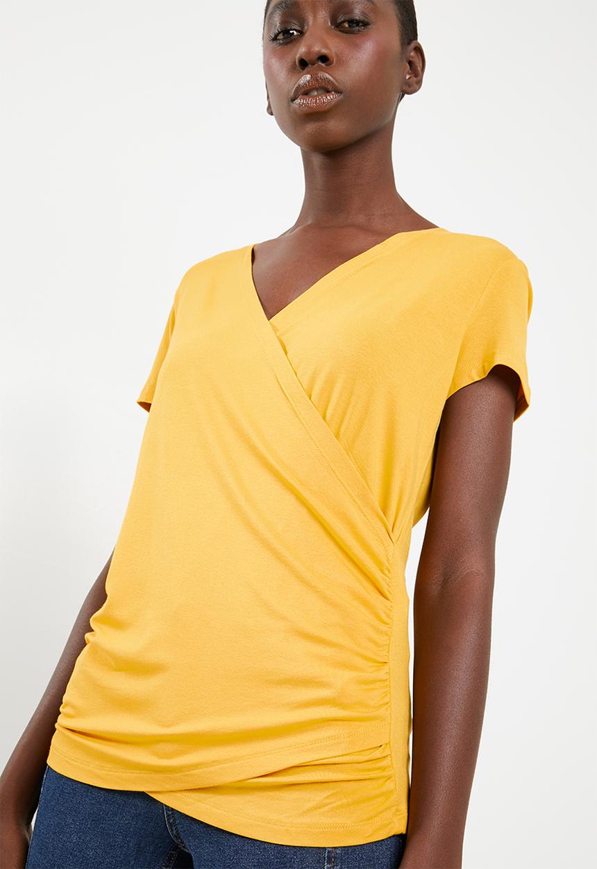 edit - Wrap over T-shirt - yellow