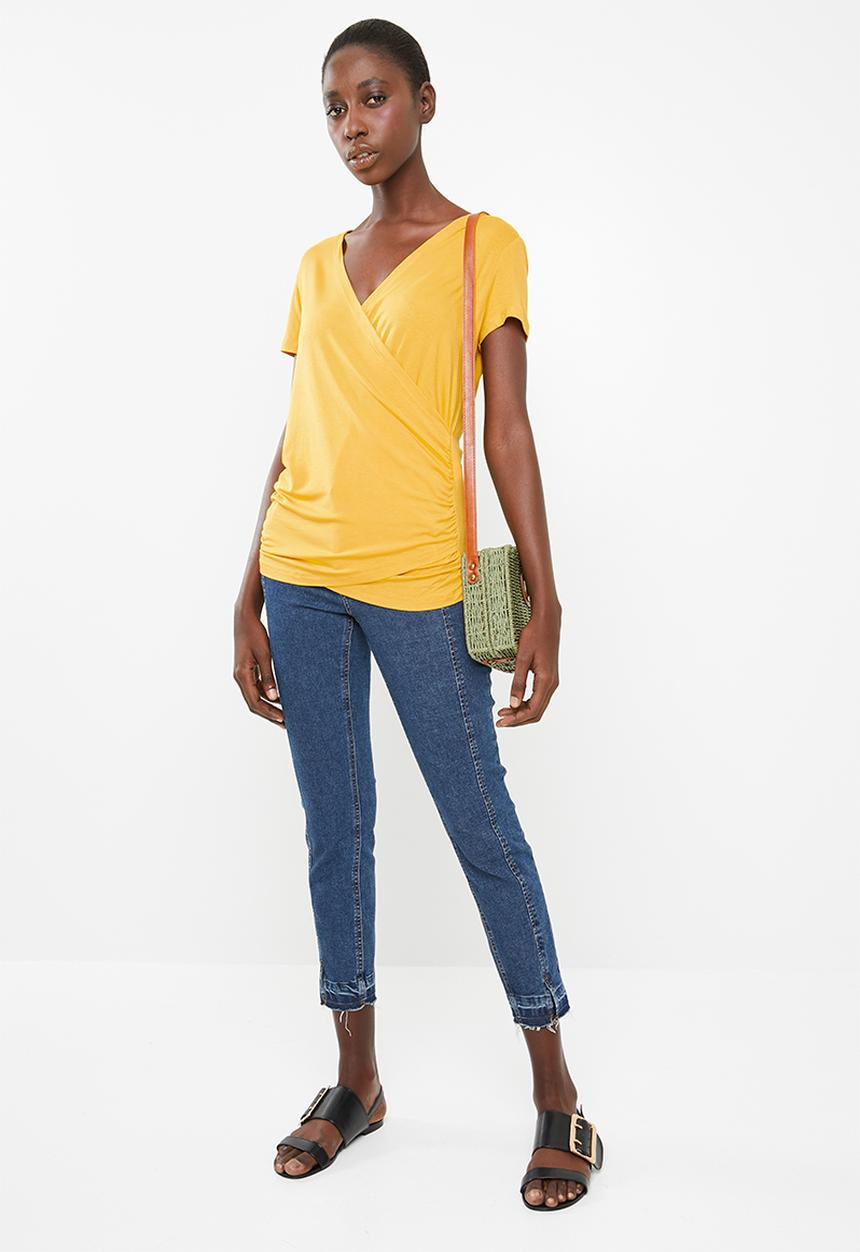 edit - Wrap over T-shirt - yellow