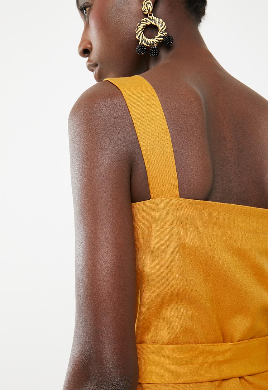 STYLE REPUBLIC - Midi front button dress - yellow