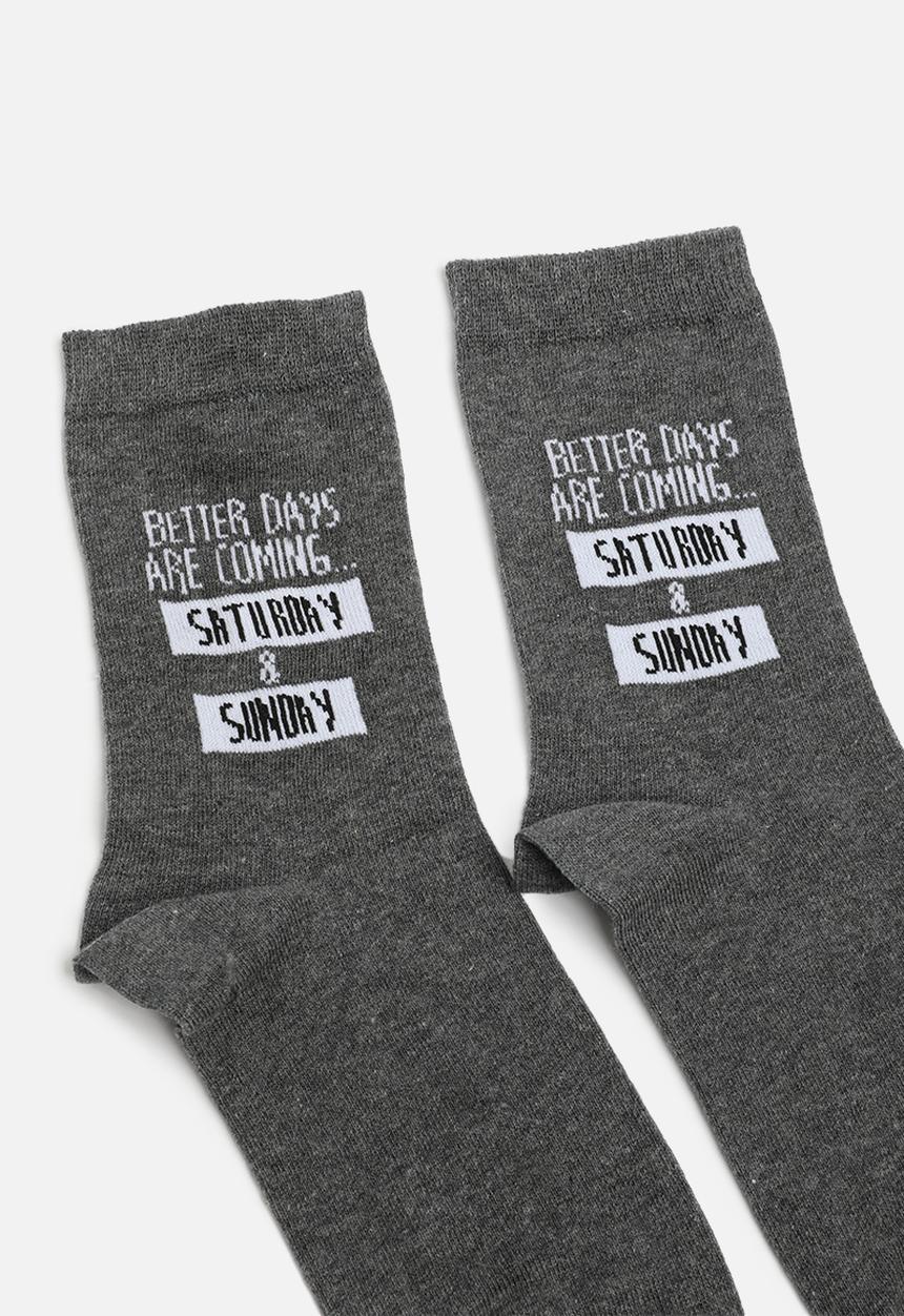 New Look - Better days sock - grey