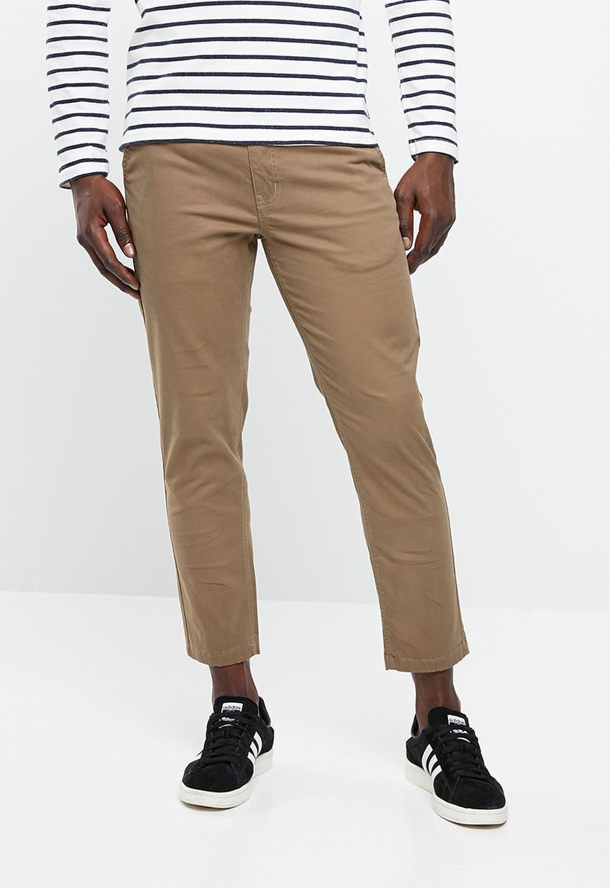 Superbalist - Cropped slim chino - taupe