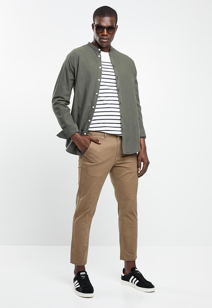 Superbalist - Cropped slim chino - taupe