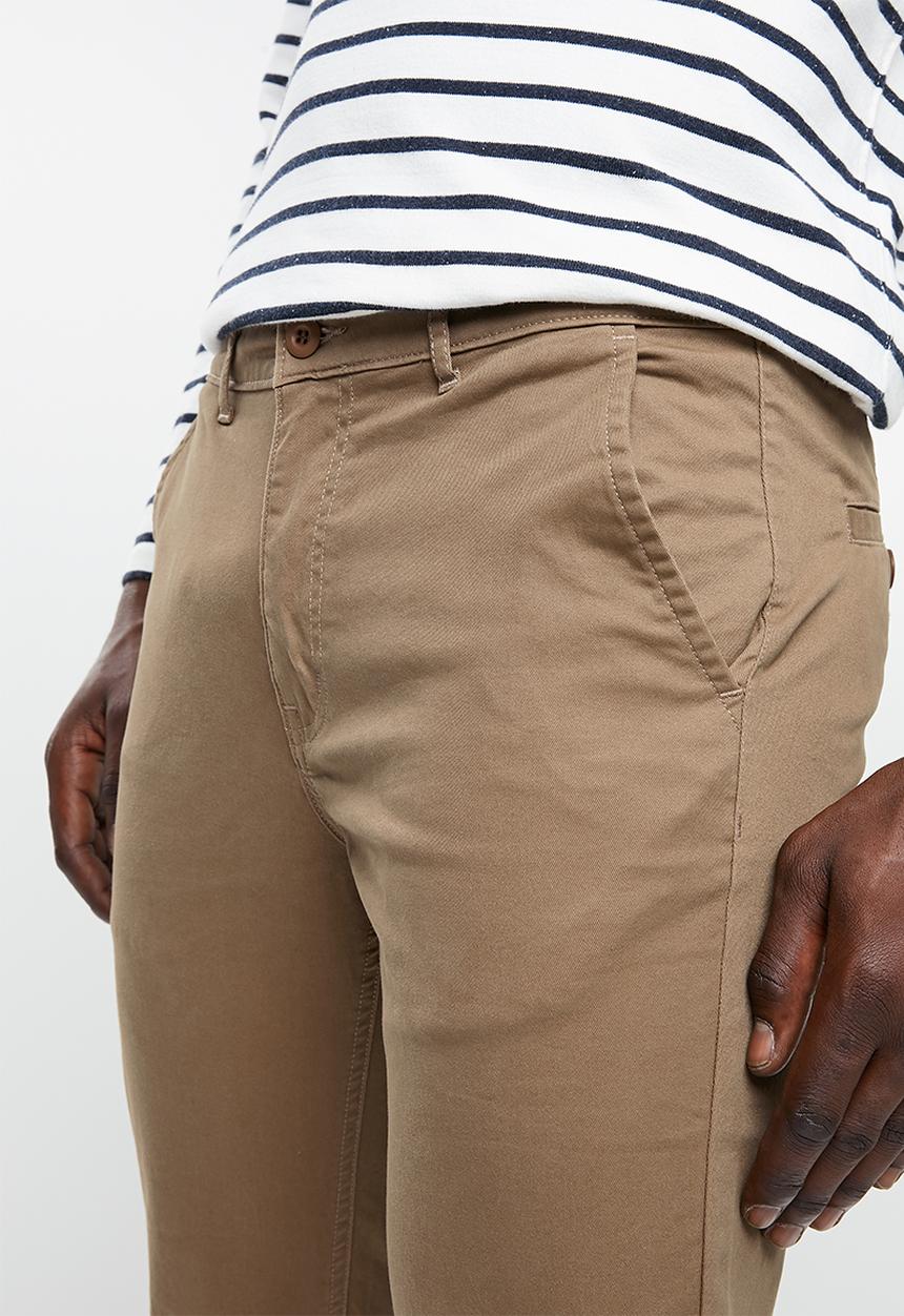 Superbalist - Cropped slim chino - taupe