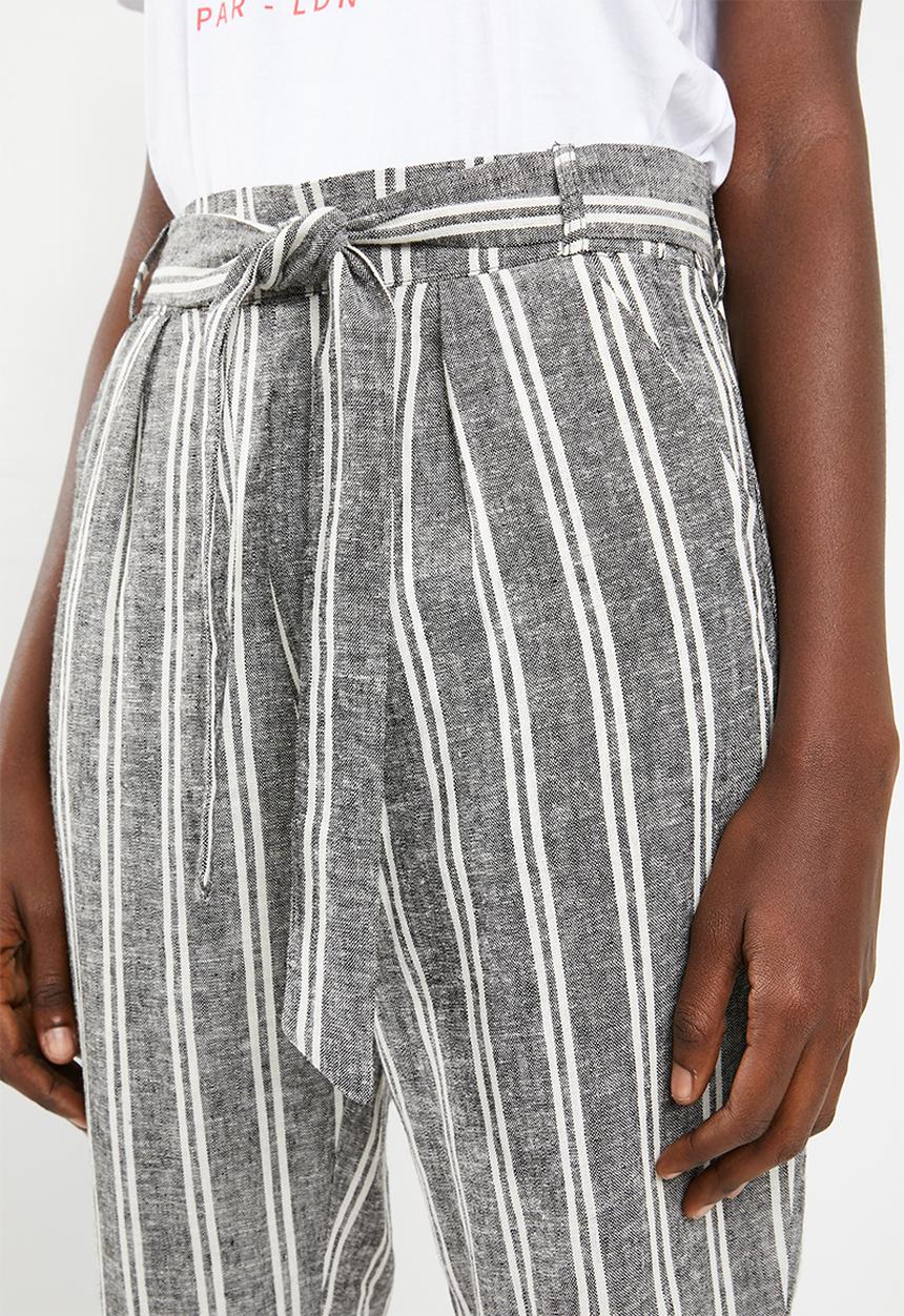 Superbalist - Linen pants- black & white