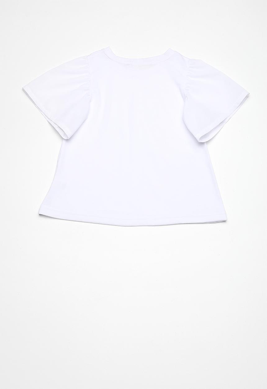 Superbalist - Woven knit ruffle tee - white