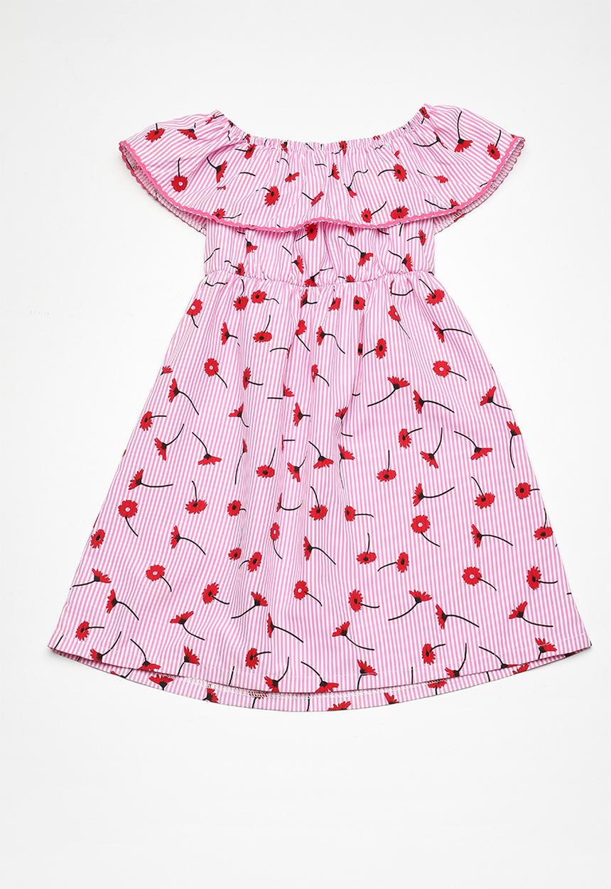 Superbalist - Frill ric rac stripe dress - pink