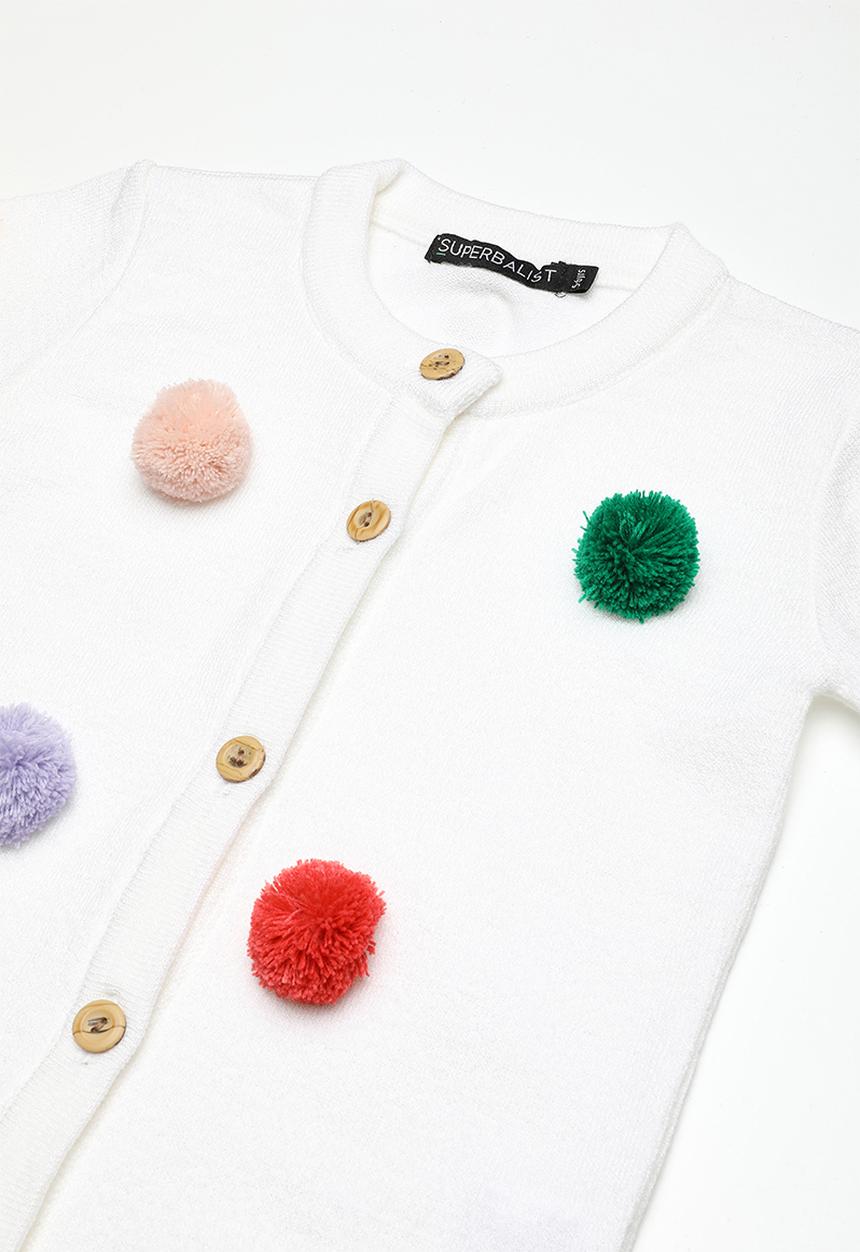 Superbalist - Pom pom cardigan - white