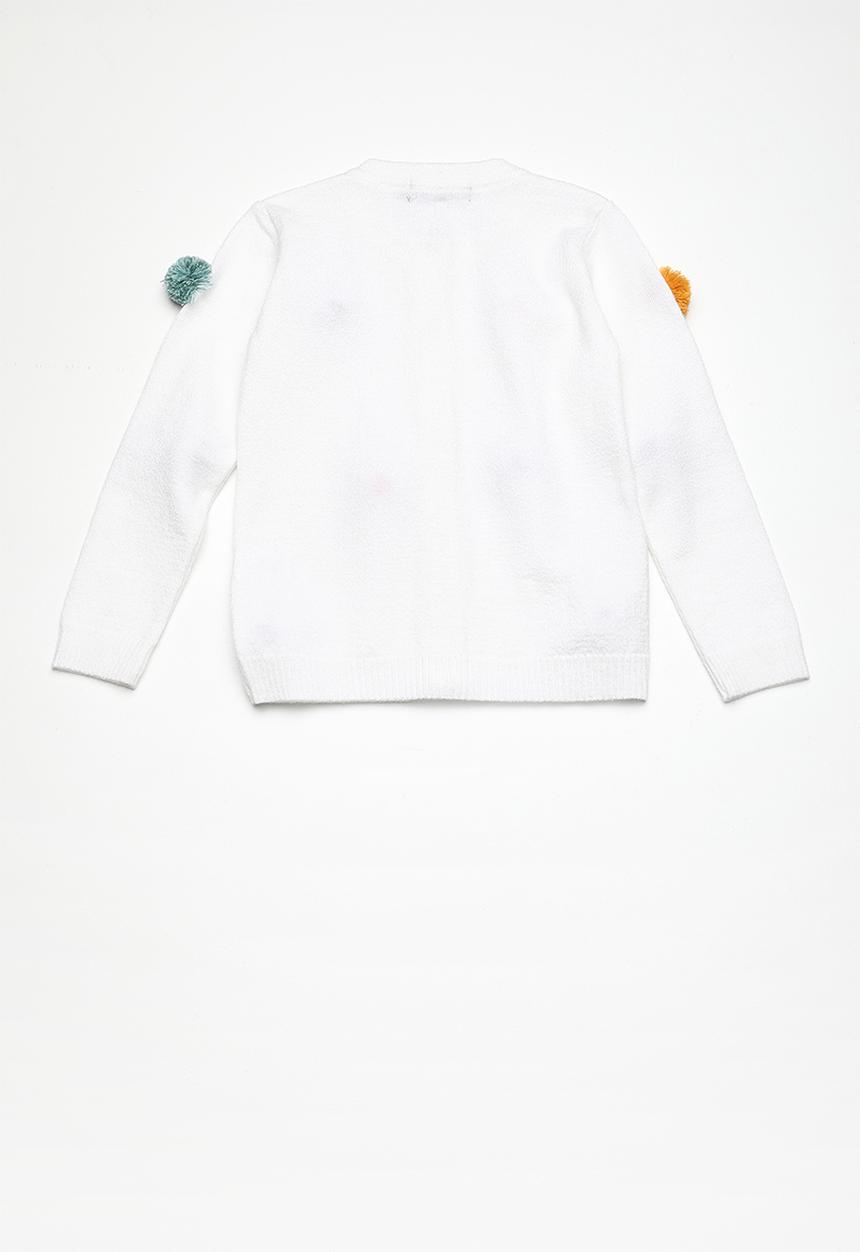 Superbalist - Pom pom cardigan - white