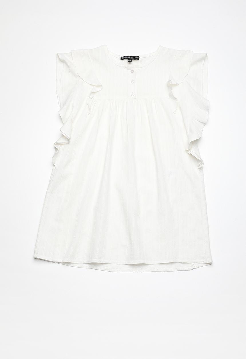 Superbalist - Butterfly sleeve dress - white