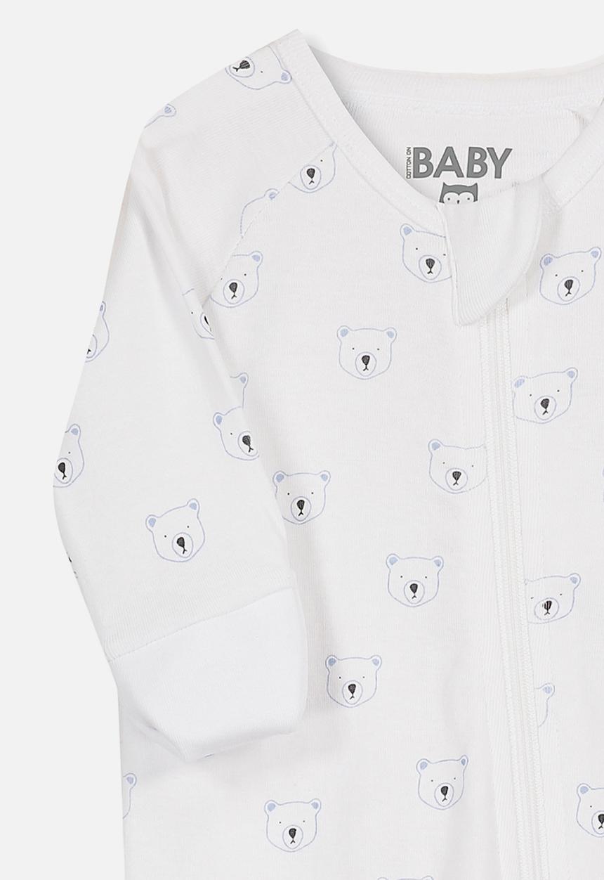 Cotton On - Long sleeve zip through  - white
