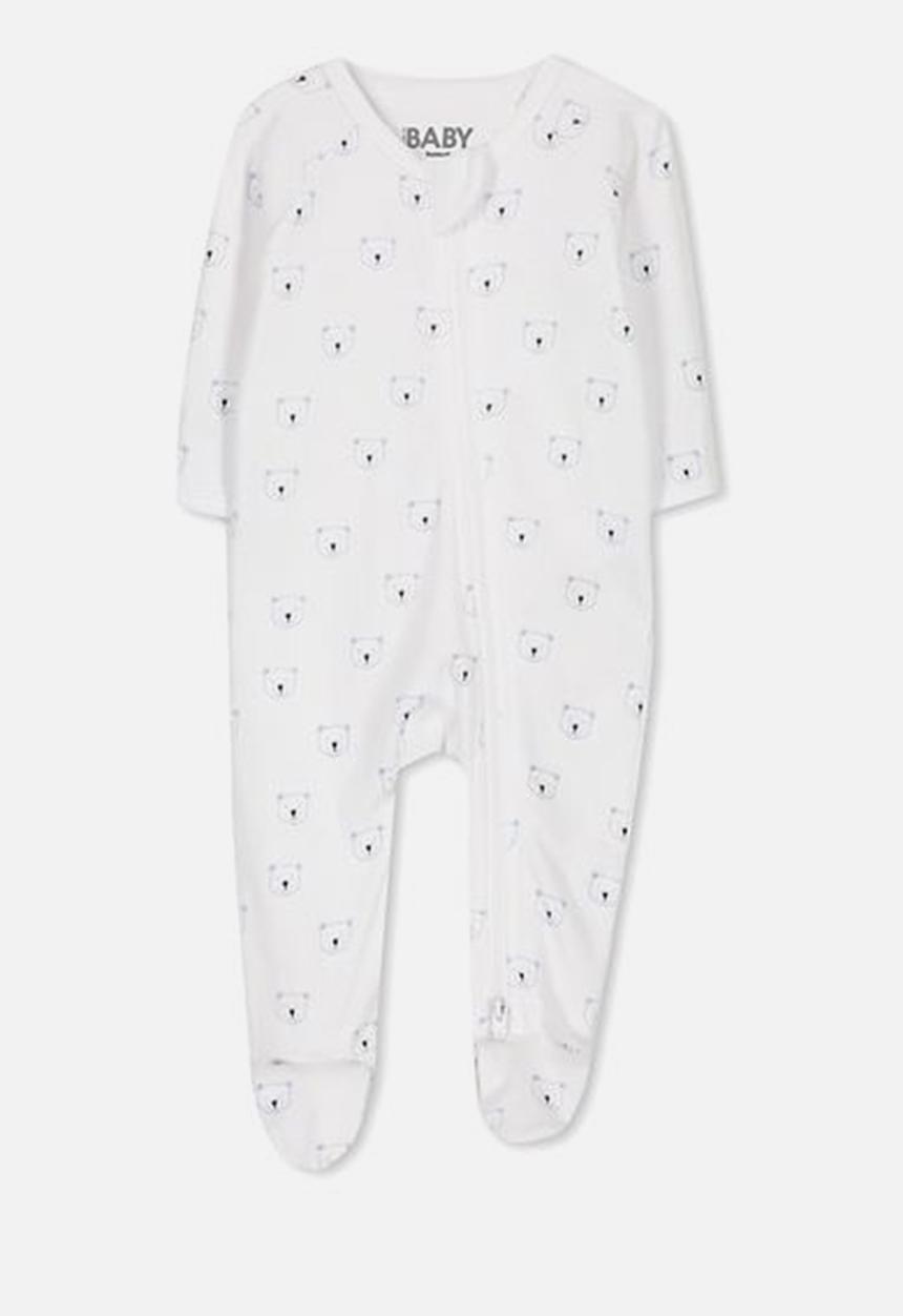 Cotton On - Long sleeve zip through  - white