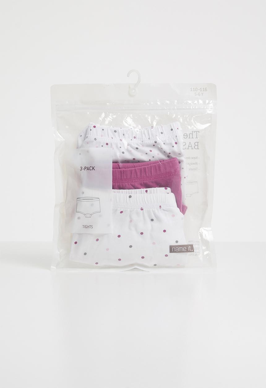 Name It - Night shorts 3 pack - white & purple
