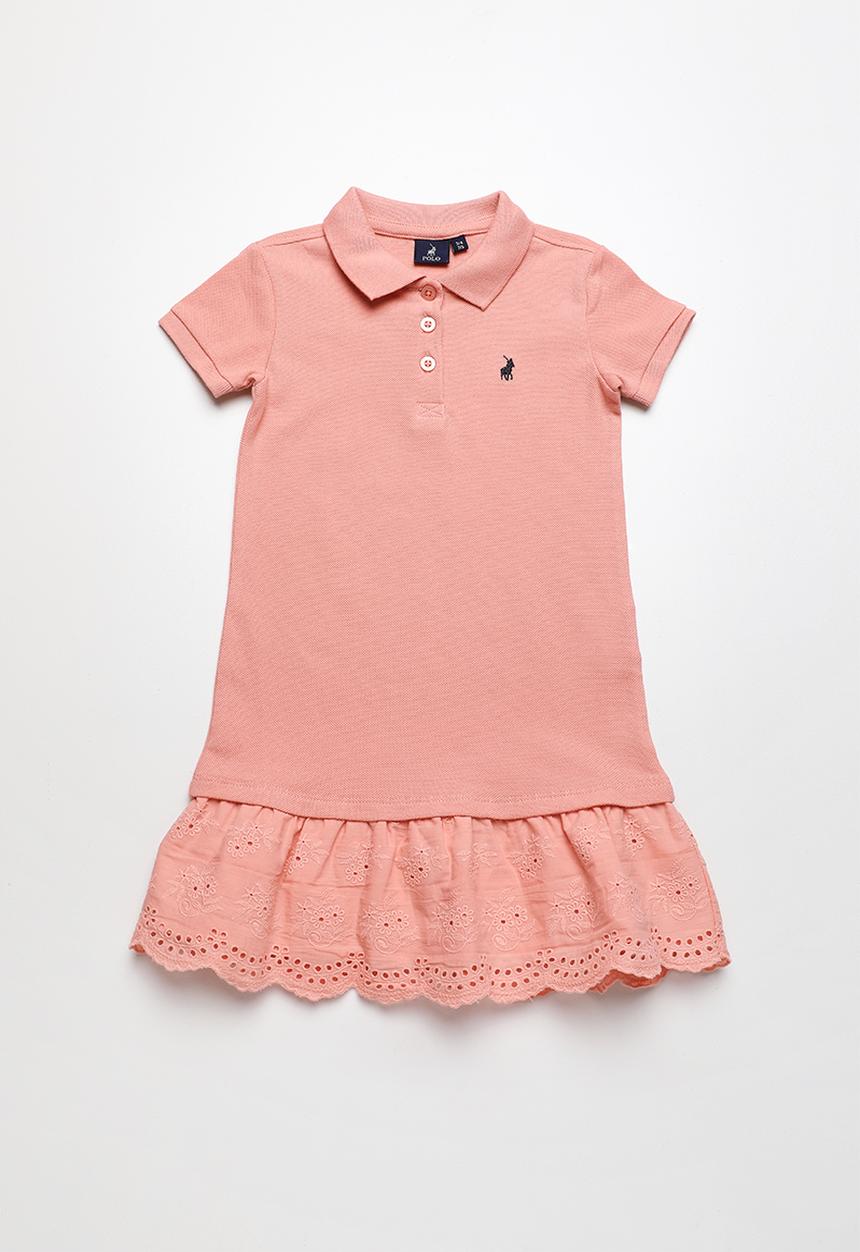 POLO - Kids Alexis frilled dress - pink