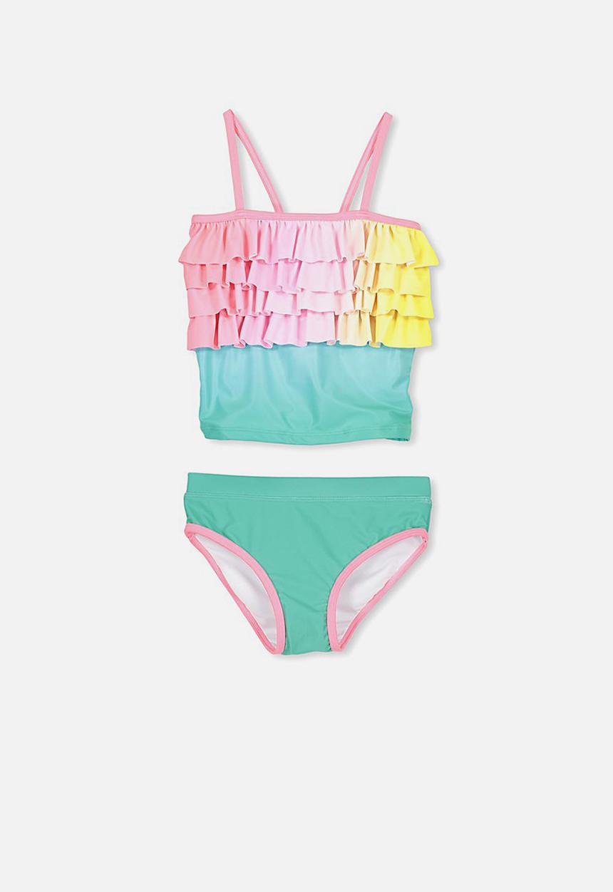 Cotton On - Freida frill tankini - multi