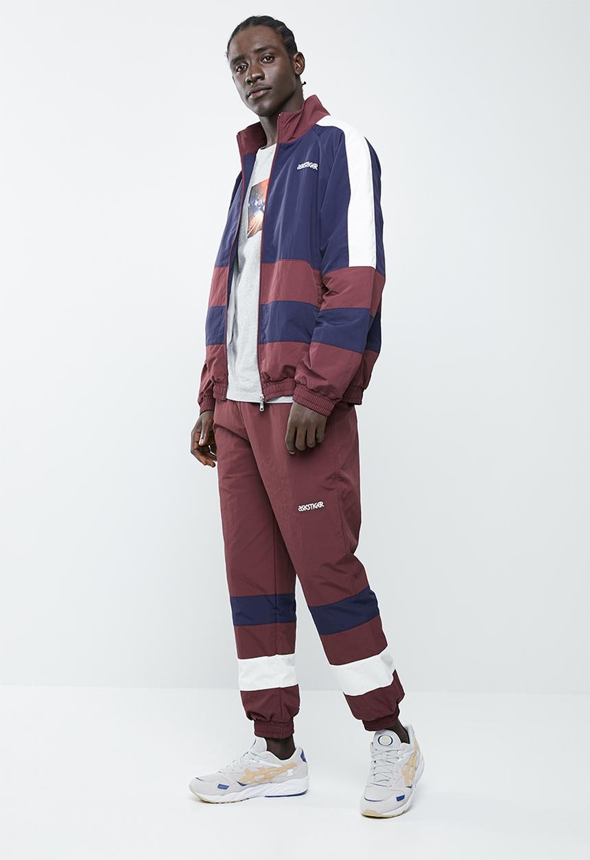 Asics Tiger - CB windbreaker pants - burgundy